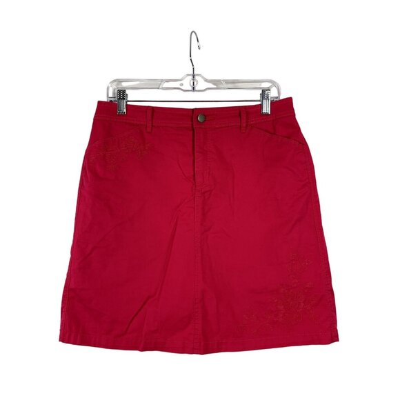 croft & barrow Pants - Croft & Barrow Womens Pink Skort Classic Fit Stretch Embroidered Details Size 8